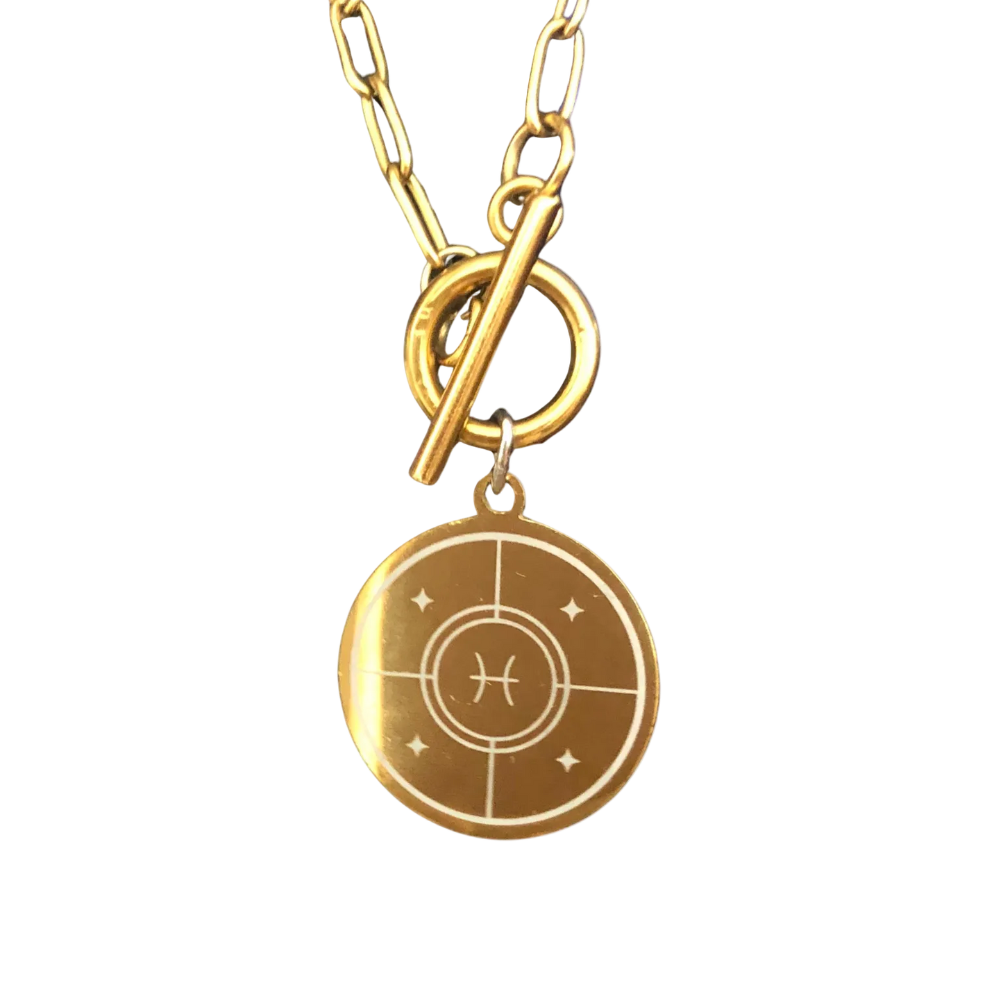 Gold Zodiac  Medallion