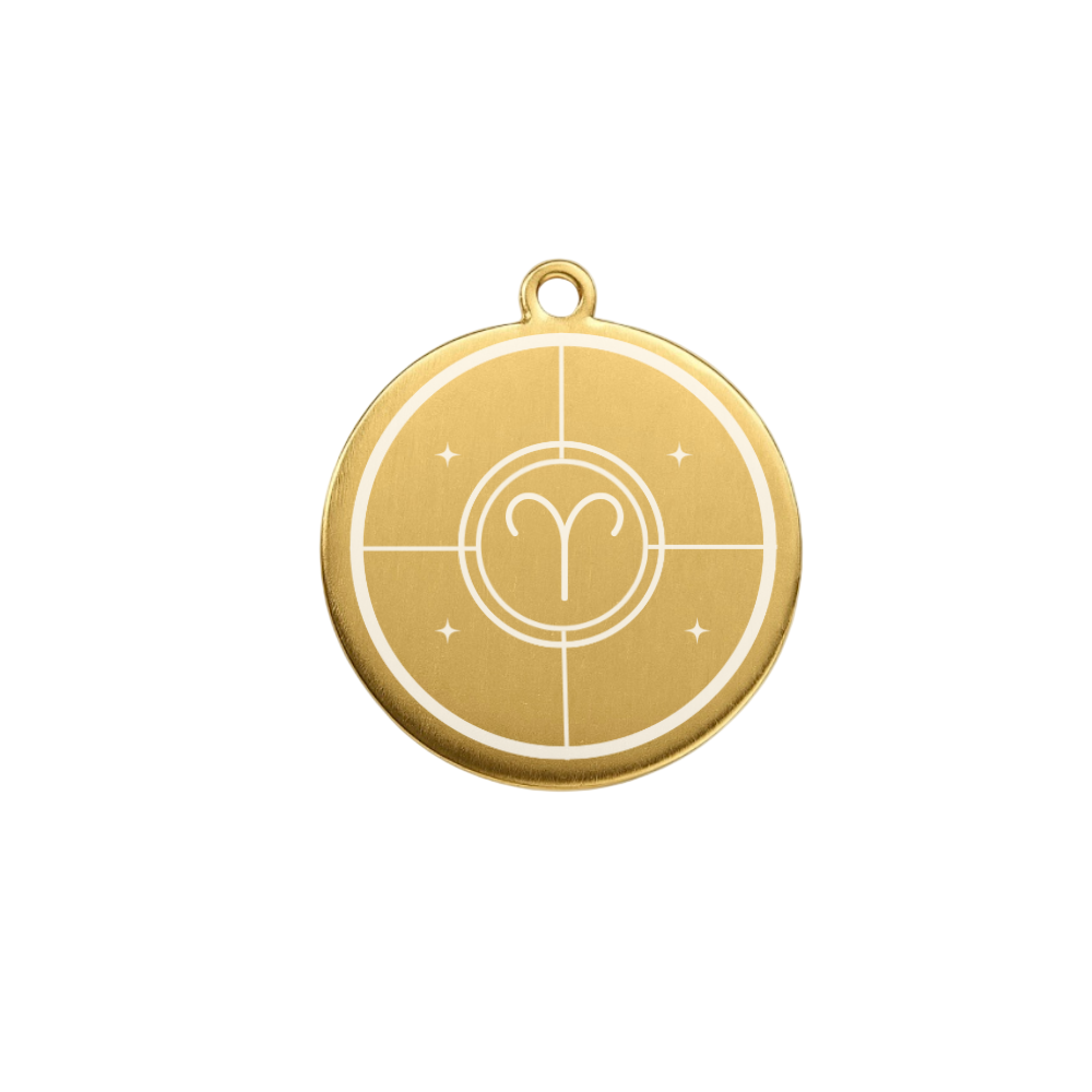 Gold Zodiac  Medallion
