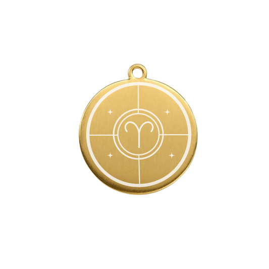 Gold Zodiac  Medallion