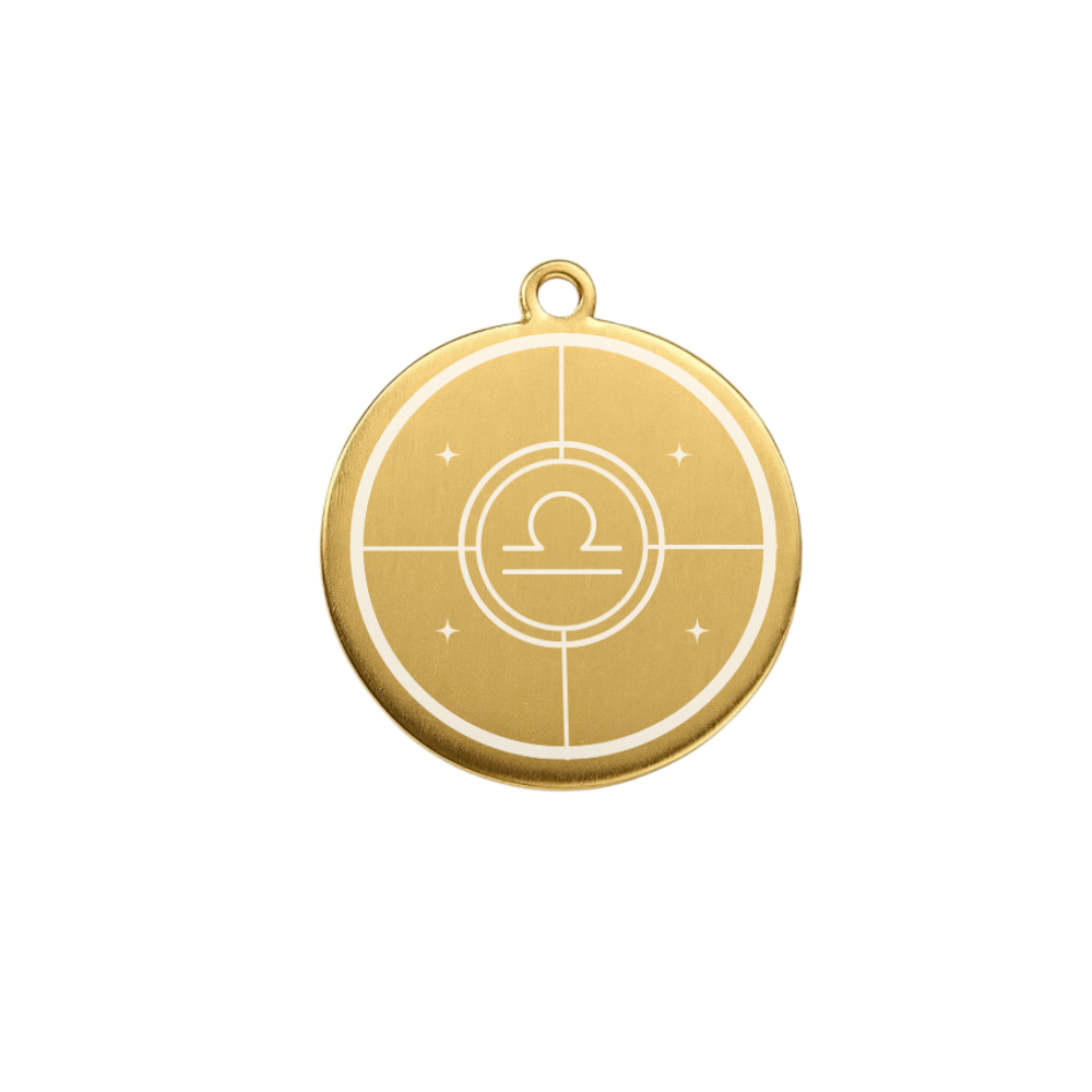 Gold Zodiac  Medallion